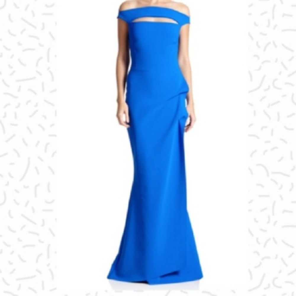 Chiara Boni Melania Off-The-Shoulder Gown SIZE 2 $995